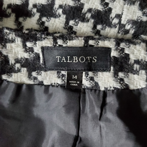 Talbots Sz 14 houndstooth button Blazer jacket E87 - Picture 4 of 7